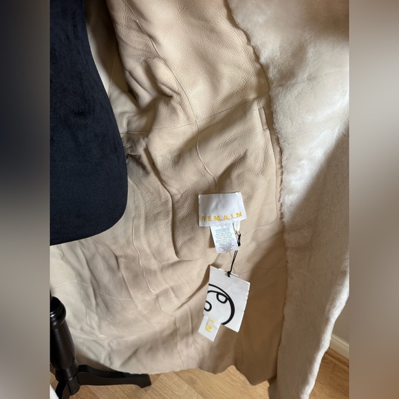 REMAIN BIRGER CHRISTENSEN Isabella Belted Lambskin Shearling Coat EU36 US4 NWT - Picture 12 of 16